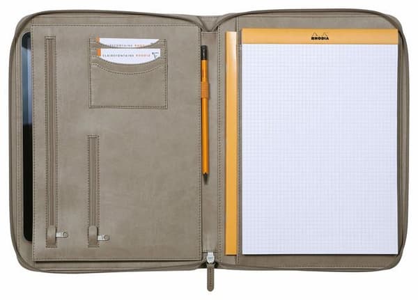 Brevcertifikat - Clairefontaine - 168117C - Konstläder - Mått 34,9x26,2x2,8 cm - Taupe