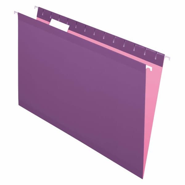 Pendaflex - 04153 1/5 VIO - Förstärkt hängmapp, laglig storlek, lila, 1/5 skuren, 25/BX (4153 1/5 VIO)