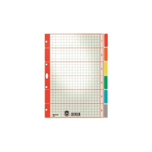 Sorterare - LEITZ - 43500185 - Styv kartong - Skrivbara flikar - Skrivbart omslag