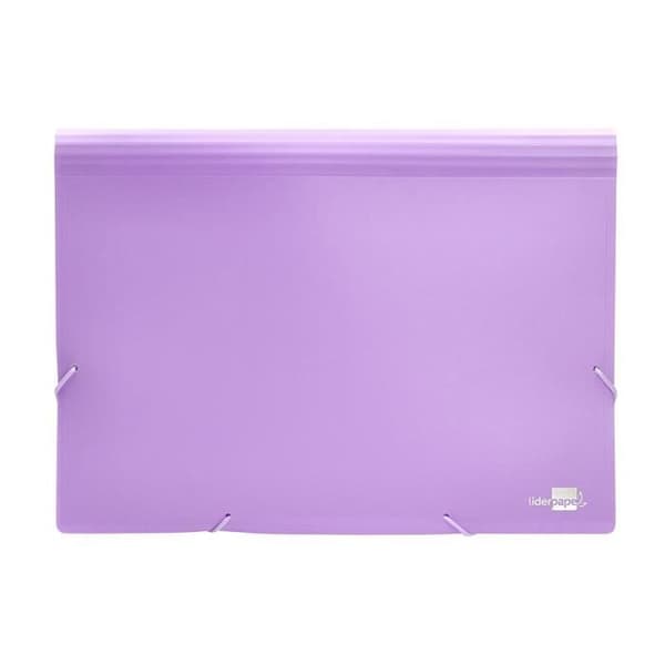 Trieur liderpapel polypro a4 210x297mm 700 mikron 13 fackor med elastisk stängning färg lavendel ogenomskinlig