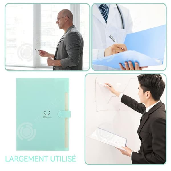 INN Dokumentsorterare 24x32,5cm dragspelsrep spänne mapp stor kapacitet information förvaringsväska A4 folder ver
