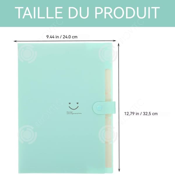 INN Dokumentsorterare 24x32,5cm dragspelsrep spänne mapp stor kapacitet information förvaringsväska A4 folder ver