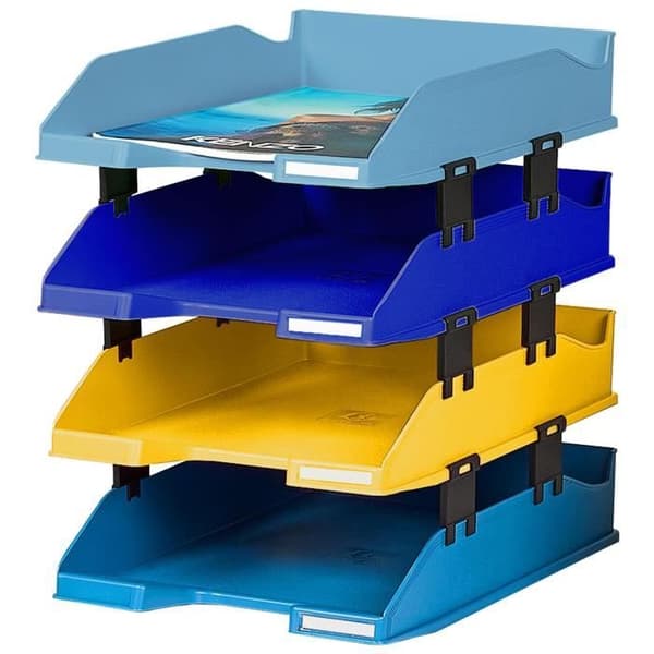 Set med 4 brevkorgar Combo Midi Bee Blue - Matchande färger