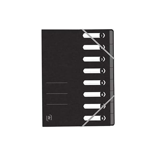 Trieur Top File+, A4, 8 fackor, svart