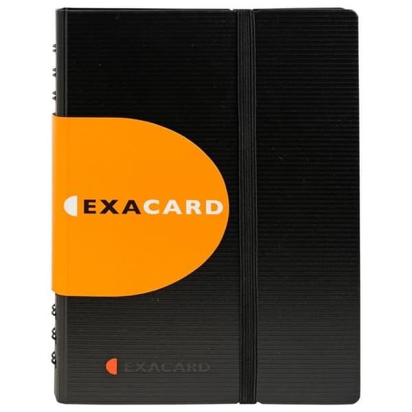 EXACOMPTA Avtagbar visitkortshållare 20x14,5cm Exacard Exactive 120 kort