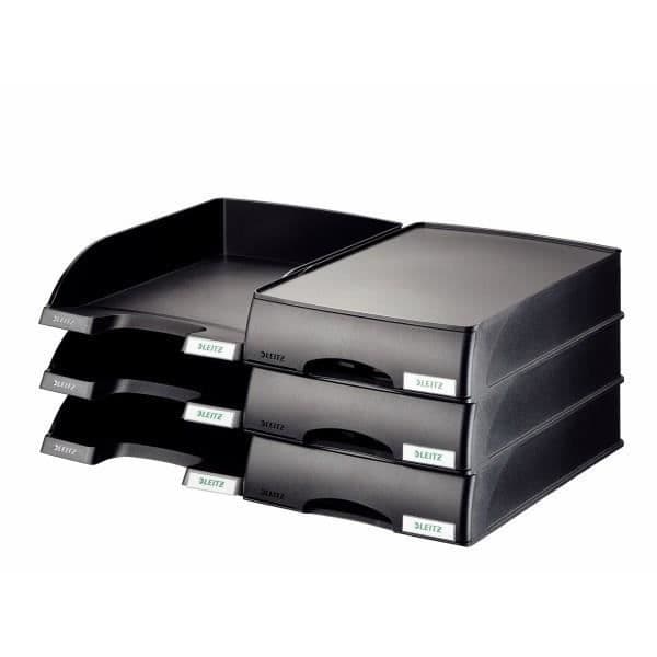 Brevfack - Leitz - PLUS - Svart - 25,5 x 7 x 37,6 cm