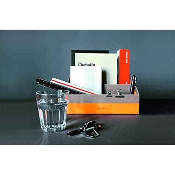 Porte-Courrier - RHODIA - 118840C - Syntetläder Orange - 25 x 10 x 14 cm - 2 Fack