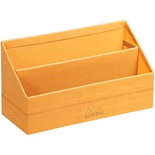 Porte-Courrier - RHODIA - 118840C - Syntetläder Orange - 25 x 10 x 14 cm - 2 Fack