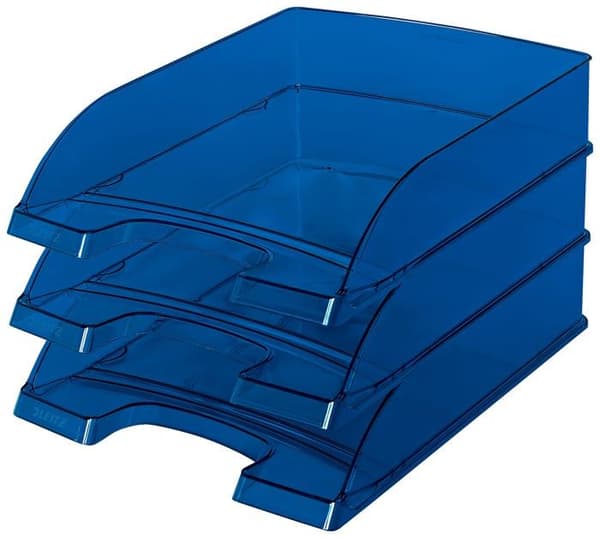 Rexel - 52260039 - Leitz Plus / Brevlåda A4-format i blått polystyren, set om 5 (Import från Tyskland)