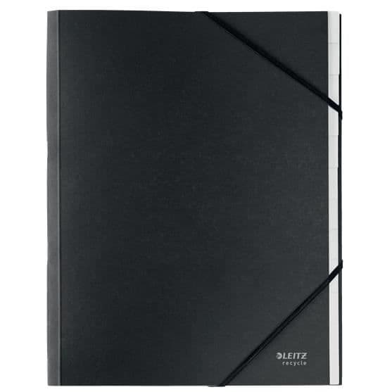 A4 kartongsorterare - LEITZ - 12 fack - Svart - 100 % återvunnen - Modern design