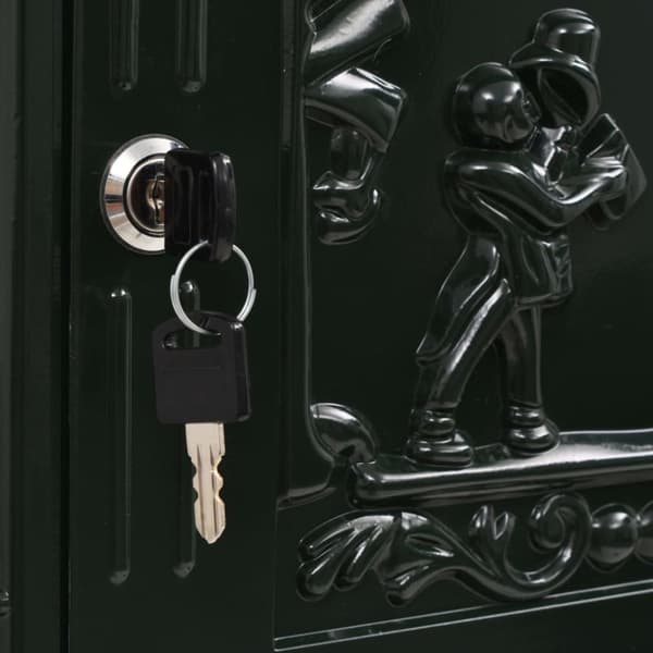 vidaXL postkasse med piedestal aluminium vintagestil rustbestandig grøn