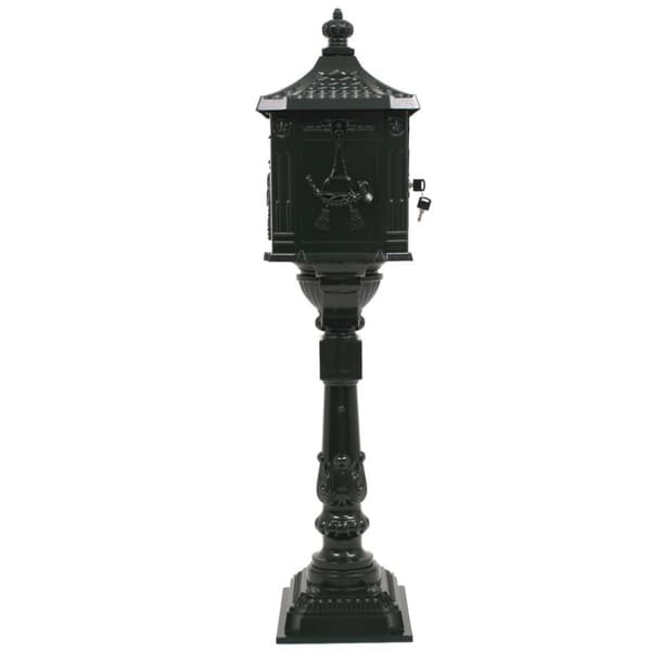 vidaXL postkasse med piedestal aluminium vintagestil rustbestandig grøn