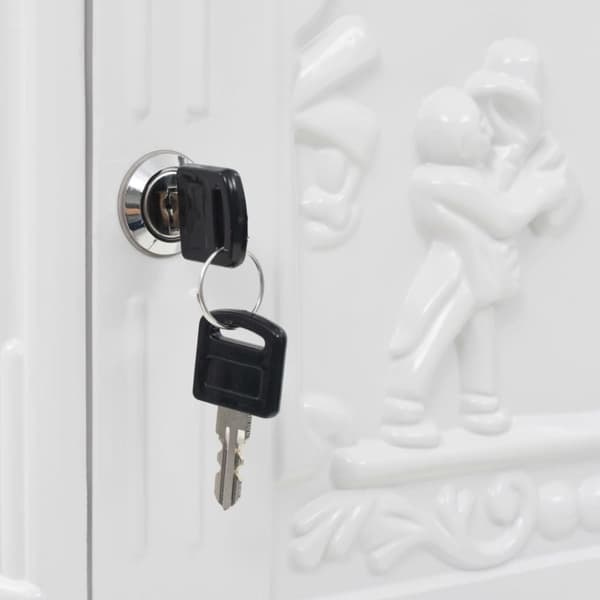 vidaXL postkasse med piedestal aluminium vintagestil rustbestandig hvid