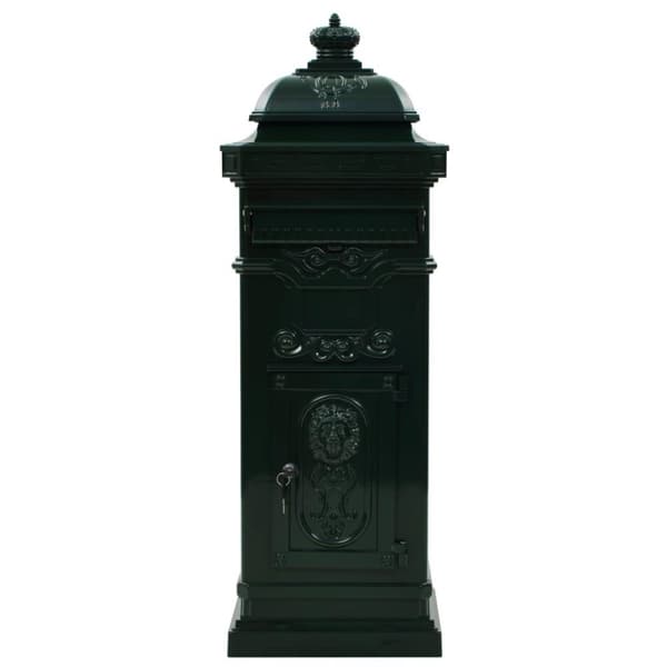 vidaXL Markpostlåda vintage stil rostfri aluminium grön