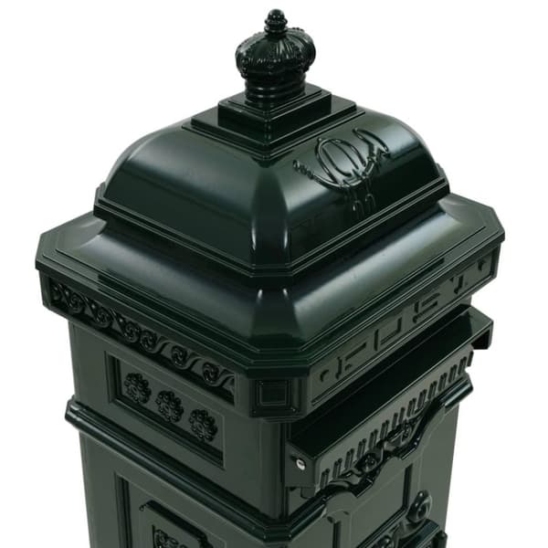 vidaXL Markpostlåda vintage stil rostfri aluminium grön