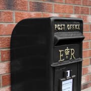 Engelsk Brevkasse - Sort | Royal Mail Brevkasse med Lås Bryllupspynt Dekorationer til Barnedåb Dekorationer til Haven Dekorationer til Haven Begivenhe