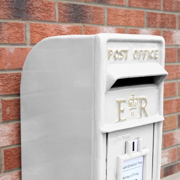 White Royal Mail Post Box with Stand | MonsterShop