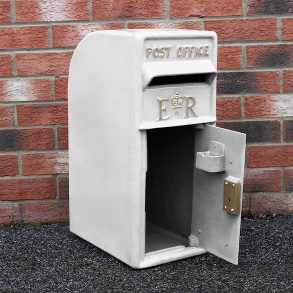 White Royal Mail Post Box with Stand | MonsterShop