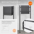 Pikkukuva 4 / 8: ML-Design postilaatikko jalusta valmistettu jauhemaalattu ruostumattomasta teräksestä valmistettu musta, korkeus 120 cm, pyöreä, irrotettu