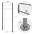 Pikkukuva 6 / 8: ML-Design postilaatikko jalusta valmistettu ruostumattomasta teräksestä, hopeaa metallista, kokonaiskorkeus 120 cm, pyöreä, irrotettu