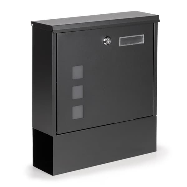 Brevlåda - med tidningsrulle - 30x10x33,5 cm - antracit