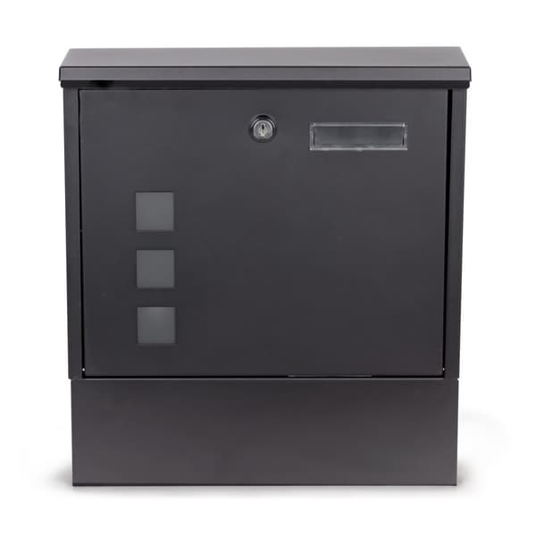 Postkasse - med avisrulle - 30x10x33,5 cm - antracit