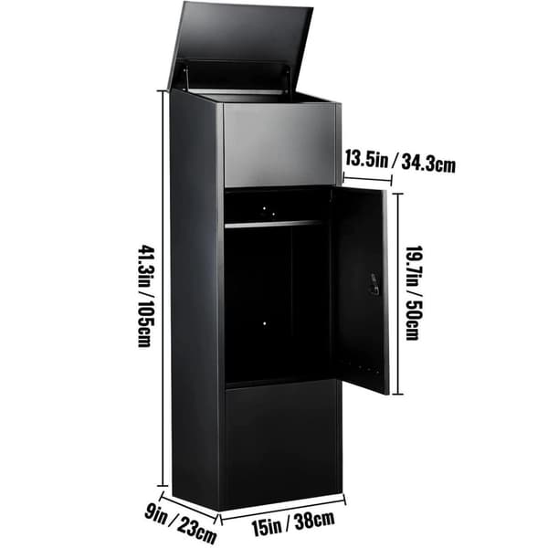 38x23x105cm Stor Paketleveranslåda, anti-stöld, väderbeständig,lättinstallerat
