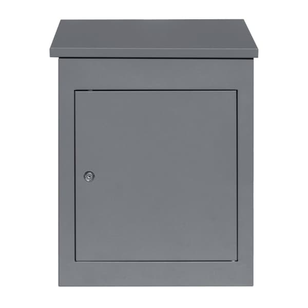 Postlåda med Stöldskydd Paket Post Drop Box Stor Stål Utomhus Låsbar 2 Nycklar Brevlåda Paketlåda Säker Anti Stöld Skannbar Streckkod Monteringskit