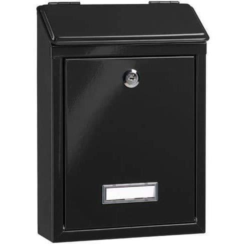 Burg Wachter Missive 1 Door Box - Wall - Galvanized Steel - Svart