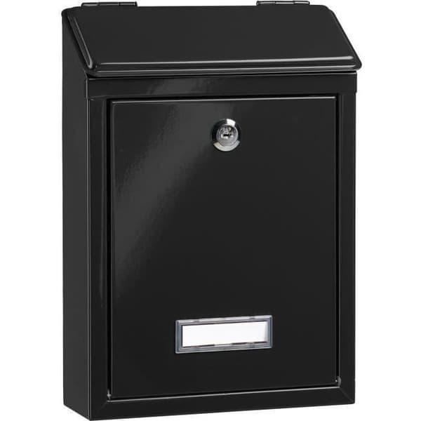 Burg Wachter Missive 1 Door Box - Wall - Galvanized Steel - Svart