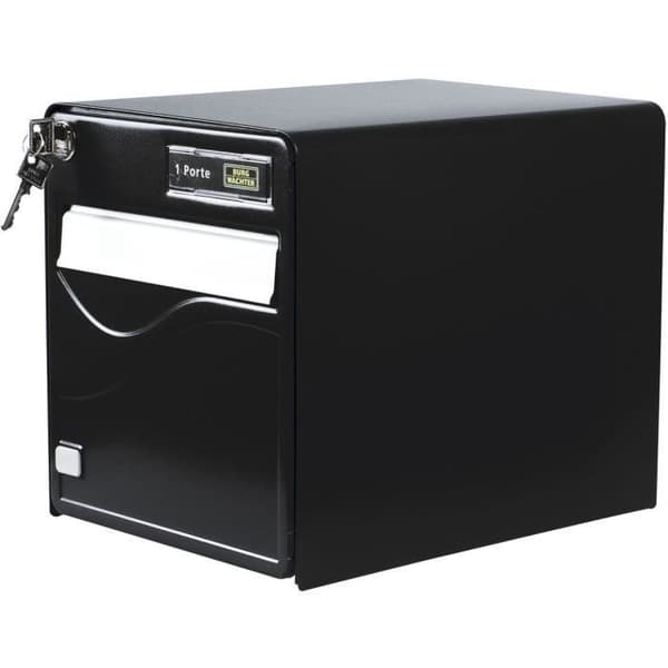 Box Burg Wachter Baltic 1 Door - Galvanized Steel - Side Opening - Black - Made in France