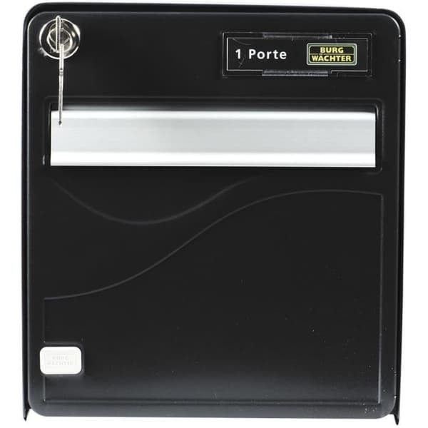 Box Burg Wachter Baltic 1 Door - Galvanized Steel - Side Opening - Black - Made in France