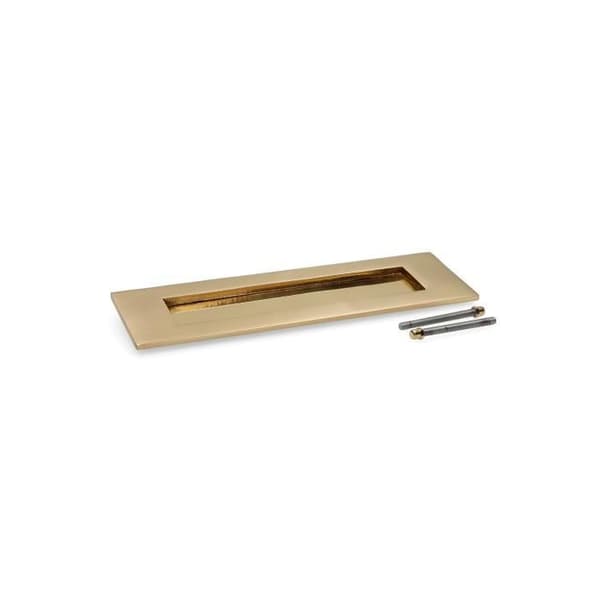 Guldpolerad mässing brevlådeskylt 100x305mm - GENERISK