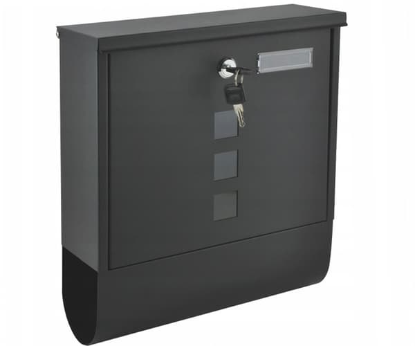 Brevlåda galvaniserat stål 33,5 x 30,5 cm - Tidningshållare - Antracit