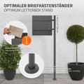 Pikkukuva 3 / 8: ML-Design Postilaatikkoteline pulverimaalattu ruostumaton teräs; antrasiitti; kokonaiskorkeus 120 cm; pyöreä; itsenäinen; postilaatikon pylväs