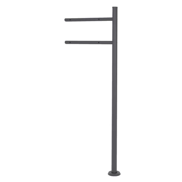 ML-Design Postilaatikkoteline pulverimaalattu ruostumaton teräs; antrasiitti; kokonaiskorkeus 120 cm; pyöreä; itsenäinen; postilaatikon pylväs