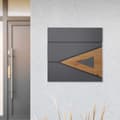 Miniatyrbild 1 av 7: ML-Design Brevlåda 37x36;5x11 cm Antracit/Träoptik i Stål; Brevlåda med Tidningsfack; Låsbar med 2 Nycklar; Modern Design Väggmonterad Brevlåda med
