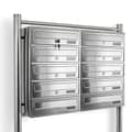 Miniatyrbillede 4 af 4: Lejers postkasse til lejligheder, 2x5 slots, rustfri inox