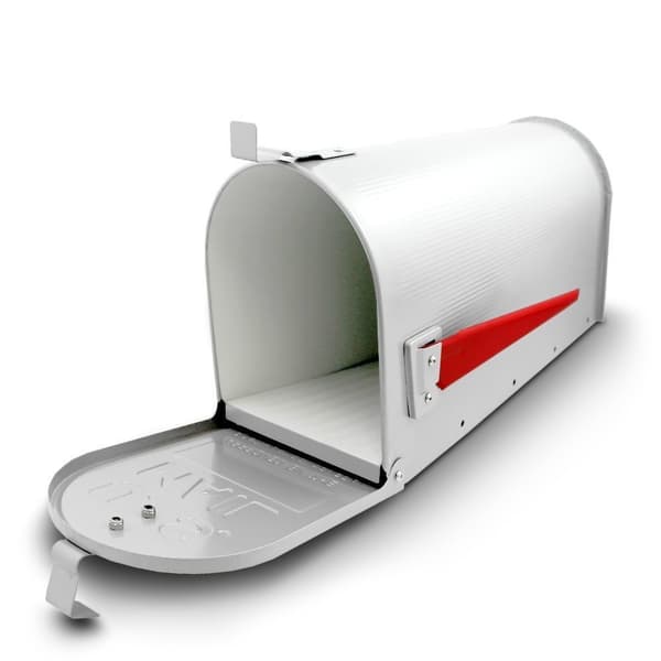 Amerikkalainen postilaatikko, valkoinen + posti