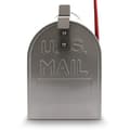 Miniatyrbild 7 av 7: Amerikansk postlåda för brev, press, tidningar, silver, med en flagga