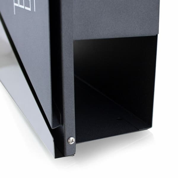 Snygg Inox brevl?da f�r brev med tidningsh?llare Silver POST