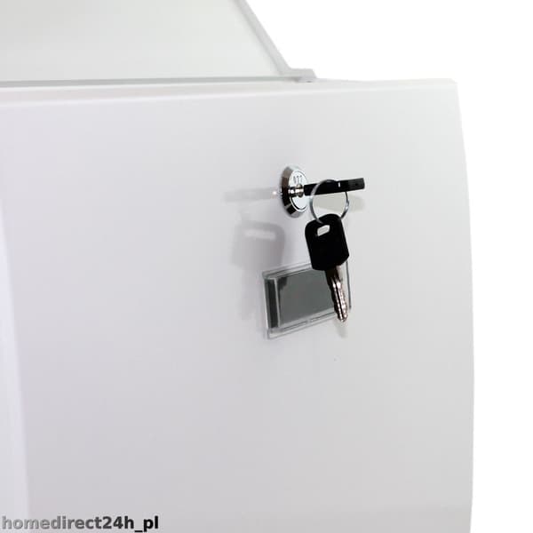 Modern design vit metall brevlåda med hål för bokstäver