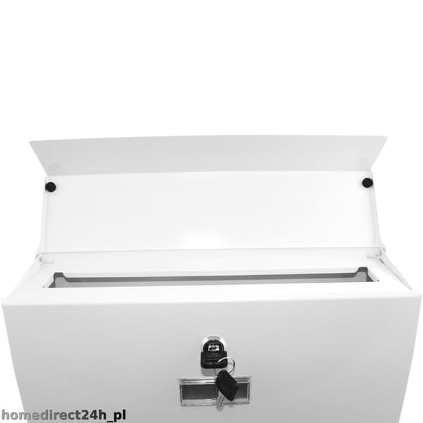 Modern design vit metall brevlåda med hål för bokstäver