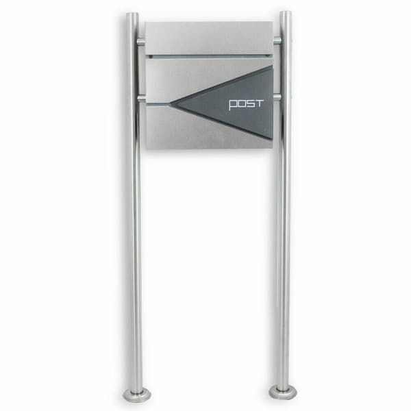 Kest�v� postilaatikko inox-ter�ksisell� postitelineell� sanomalehtitelineell�
