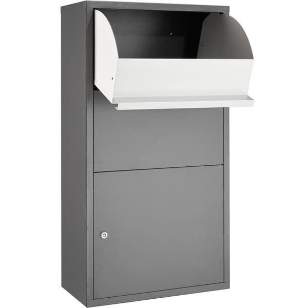 Pakke postkasse Fortress med sikkerhedsklap 44 x 22 x 82 cm - anthrazit