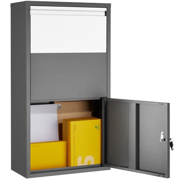 Pakke postkasse Fortress med sikkerhedsklap 44 x 22 x 82 cm - anthrazit