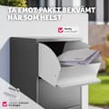Miniatyrbild 8 av 10: Postlåda Paketbox Fortress med säkerhetslucka, 44 x 22 x 82 cm - antracit