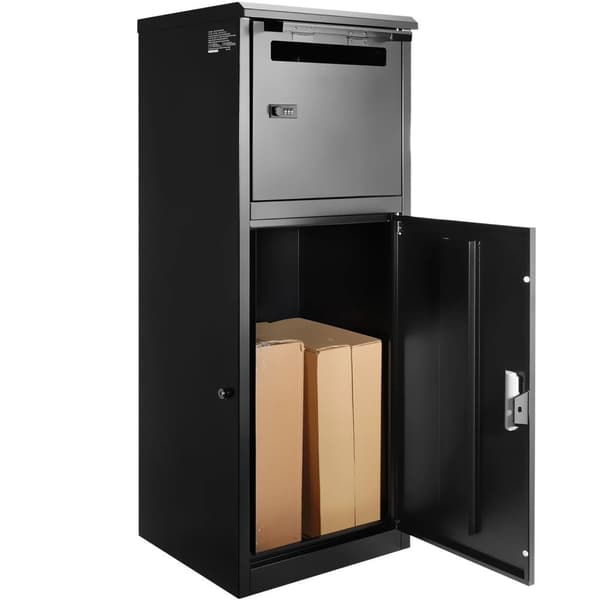 16,2 x 15,8 x 44 tum väggmonterad stöldskyddspostlåda, vattentät och säker paketleveranslåda, solid struktur, enkel installation