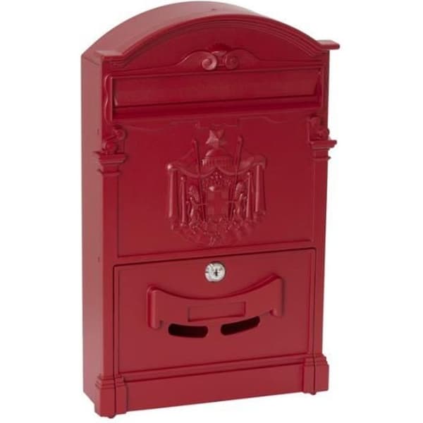 Väggmonterad postlåda - Arregui - D-2151-R - Aluminium - Röd - Storlek M (A4)