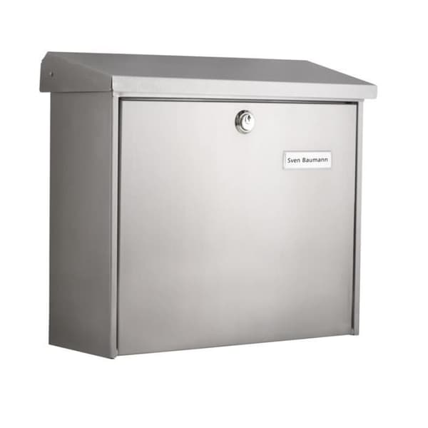 Brevlåda - BURG-WÄCHTER - Comfort 913 - Galvaniserat stål - Silver - Väggmonterad